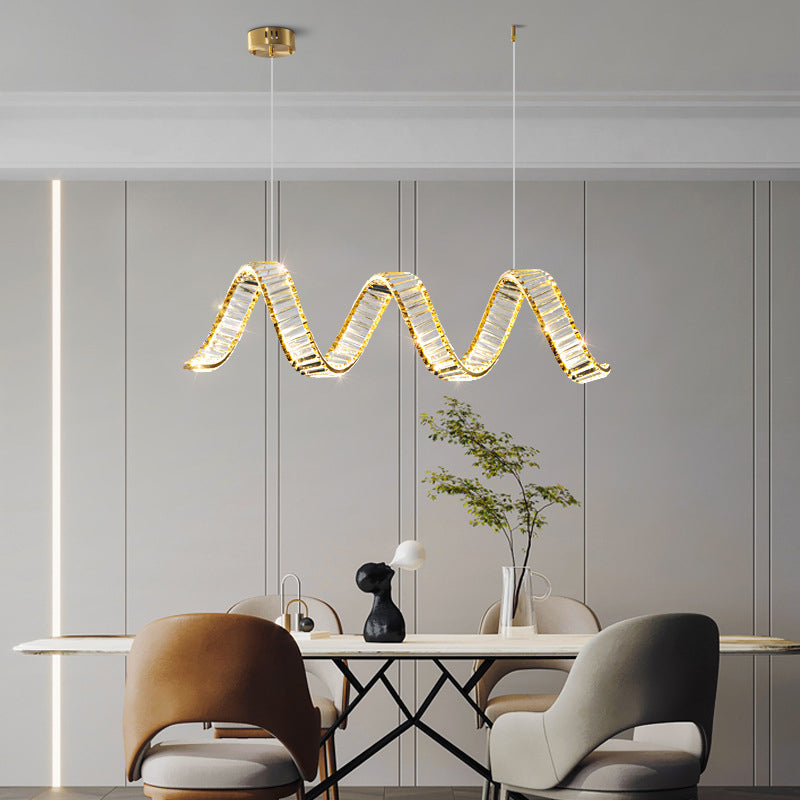 Modern Single Black/Golden Kitchen Island Lighting LED Ceiling Light