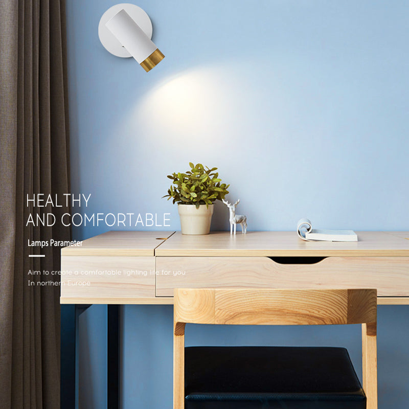 Contemporary Metal Wall Sconce Minimalist Wall Light Fixture for Bedroom