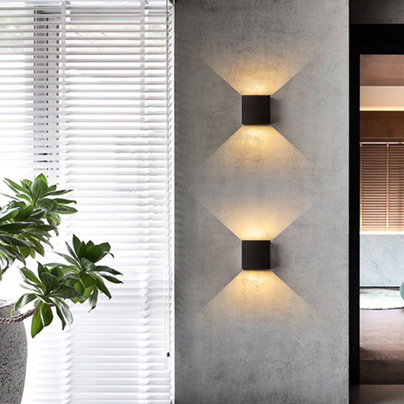 Modern Metal Wall Sconce Geometric Shape Wall Light for Bedroom