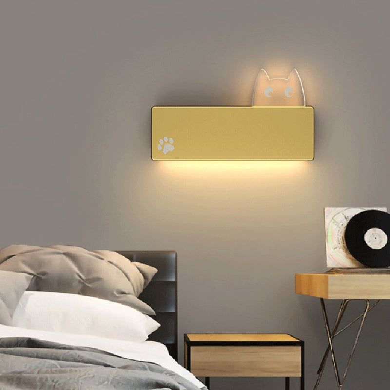 Modern Metal Wall Sconce Minimalist Wall Light Fixture with Acrylic Shade