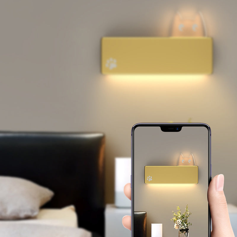 Modern Metal Wall Sconce Minimalist Wall Light Fixture with Acrylic Shade