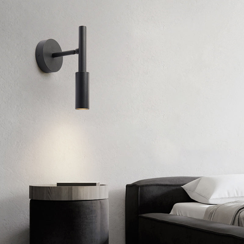 Modern Simple Wall Light Cylinder Shape Wall Lamp with Iron Shade for Bedroom