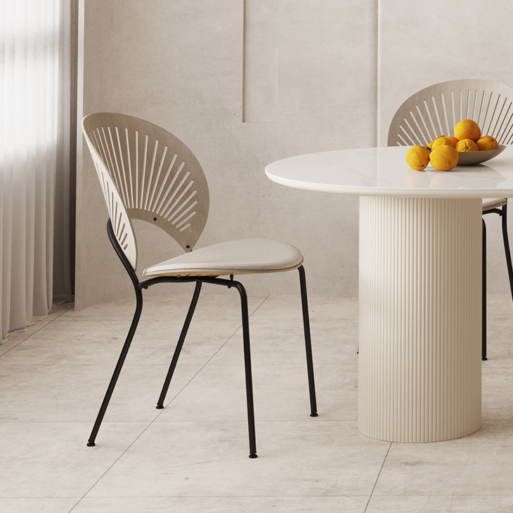 Slate and Metal Table Glam Style Simple Home Oval Dining Table