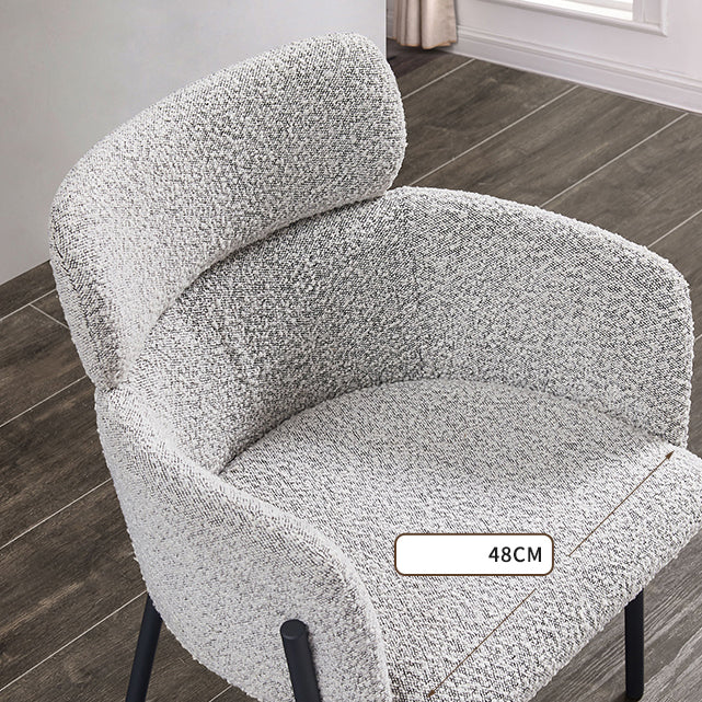 Kitchen Dining Arm Chair Contemporary Dining Chair with Black Metal Legs