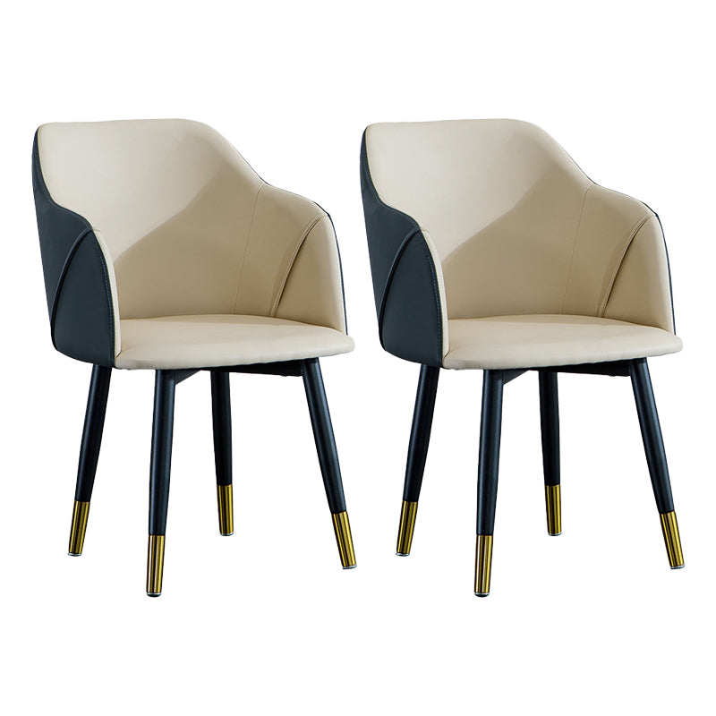 Industrial Arm Chair Solid Back Dining Room Chair for Kitchen