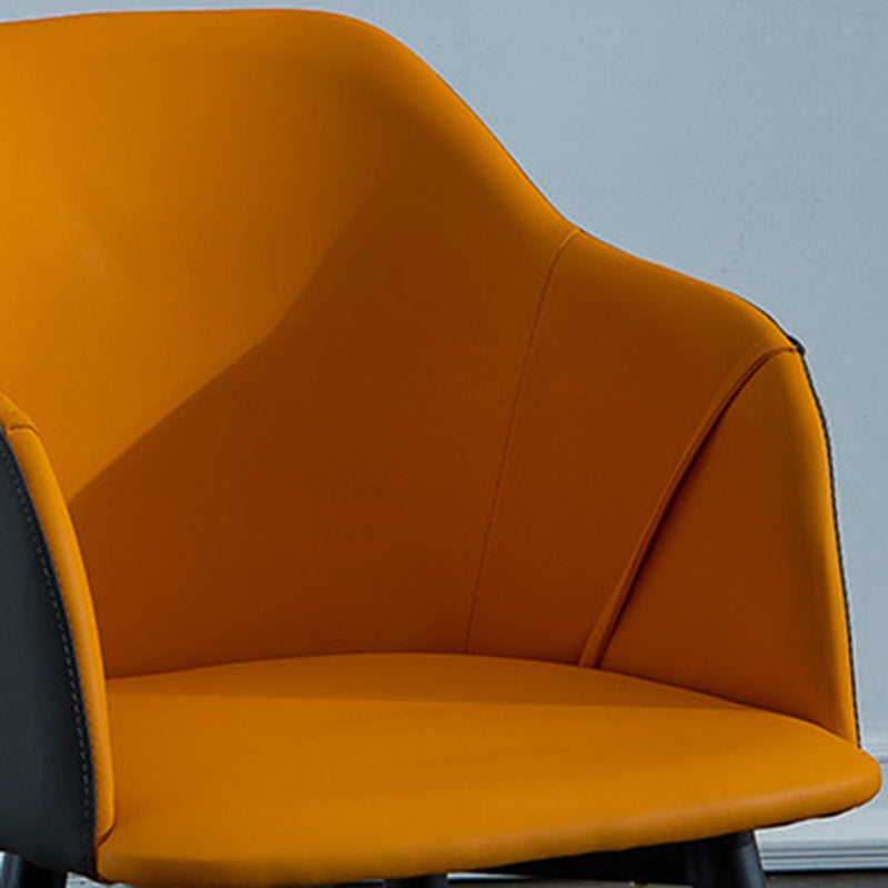 Industrial Arm Chair Solid Back Dining Room Chair for Kitchen