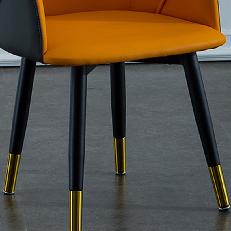 Industrial Arm Chair Solid Back Dining Room Chair for Kitchen