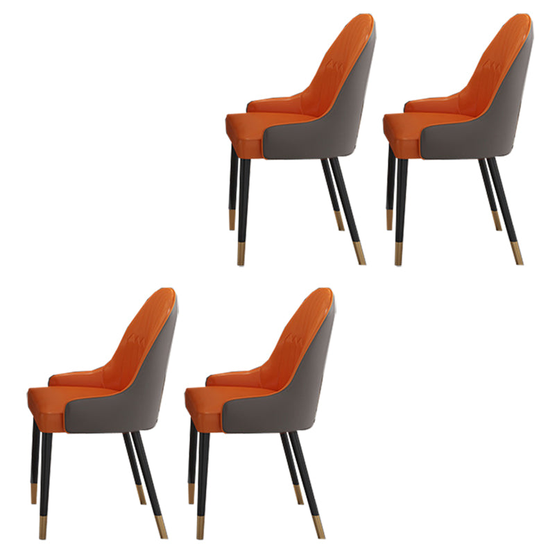 Contemporary Upholstered Armless Dining Chairs Parsons Chairs
