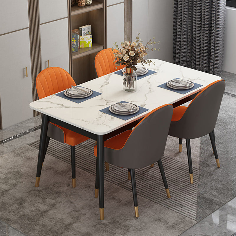 Contemporary Upholstered Armless Dining Chairs Parsons Chairs