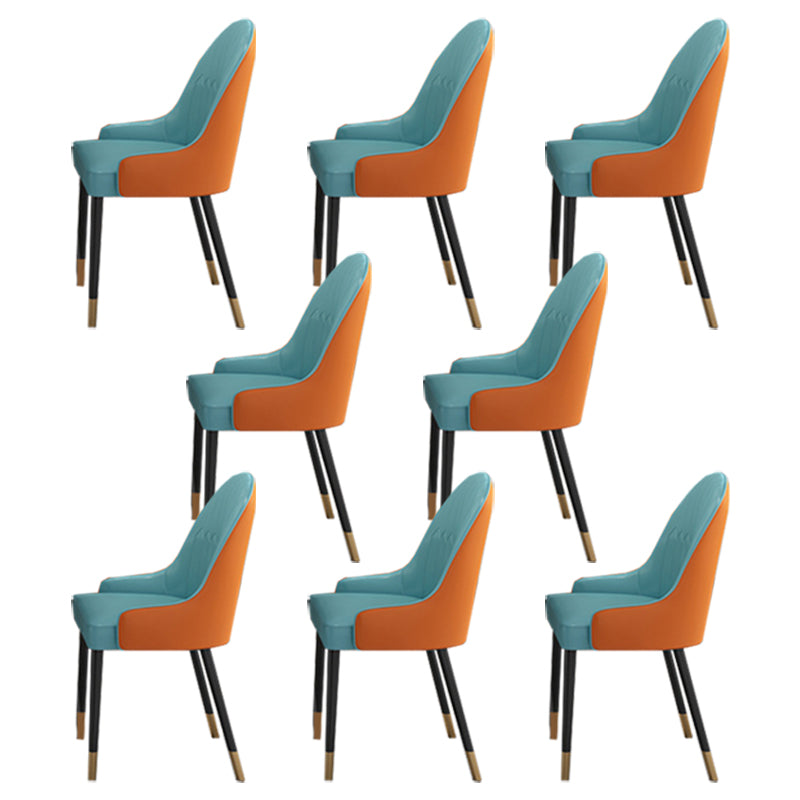 Contemporary Upholstered Armless Dining Chairs Parsons Chairs
