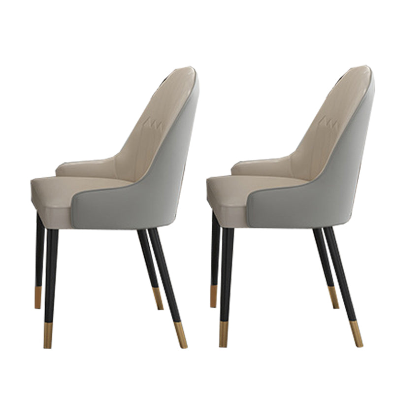 Contemporary Upholstered Armless Dining Chairs Parsons Chairs