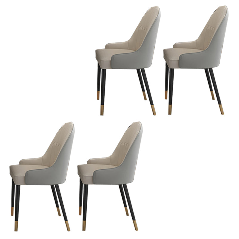 Contemporary Upholstered Armless Dining Chairs Parsons Chairs