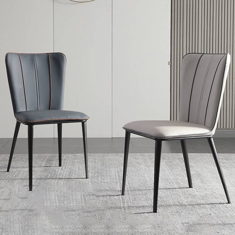 Contemporary Side Chair Solid Back Dining Room Chair for Dining Room