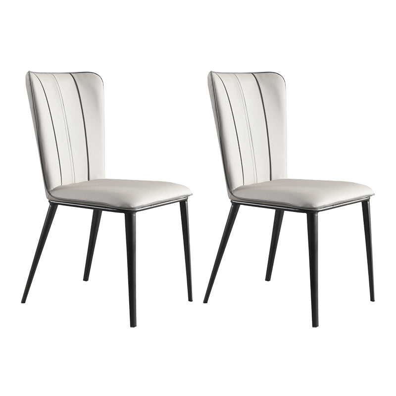 Contemporary Side Chair Solid Back Dining Room Chair for Dining Room