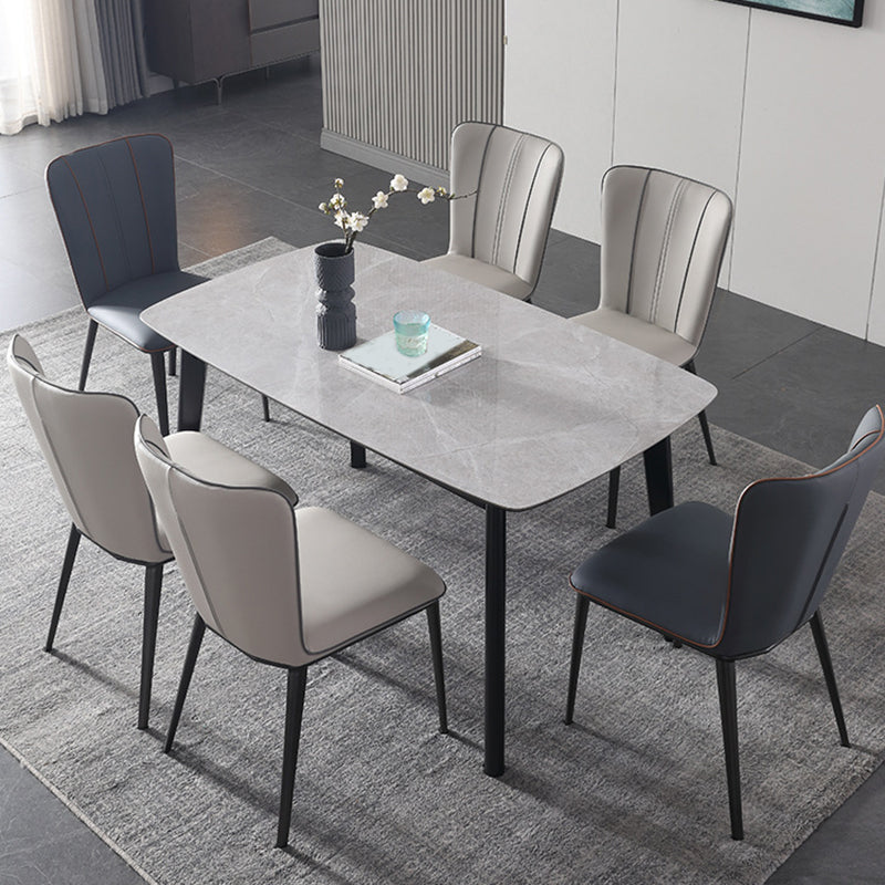 Contemporary Side Chair Solid Back Dining Room Chair for Dining Room