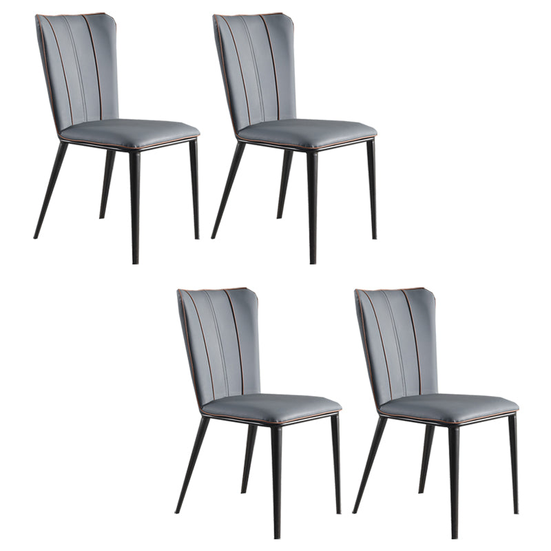 Contemporary Side Chair Solid Back Dining Room Chair for Dining Room