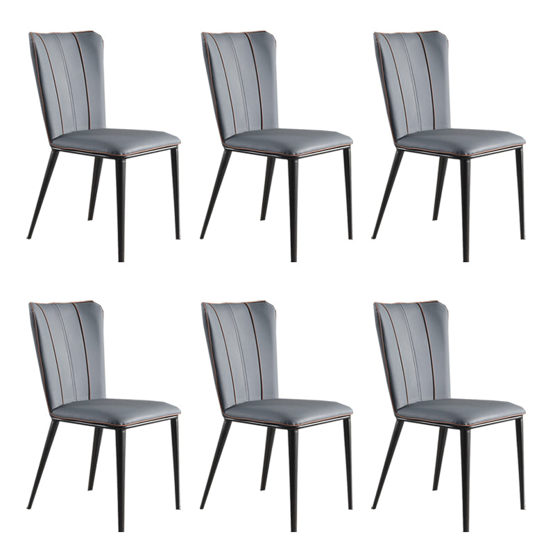 Contemporary Side Chair Solid Back Dining Room Chair for Dining Room