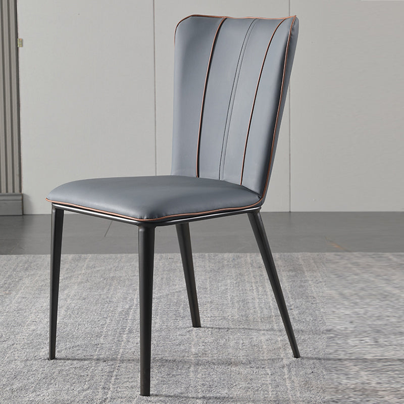 Contemporary Side Chair Solid Back Dining Room Chair for Dining Room