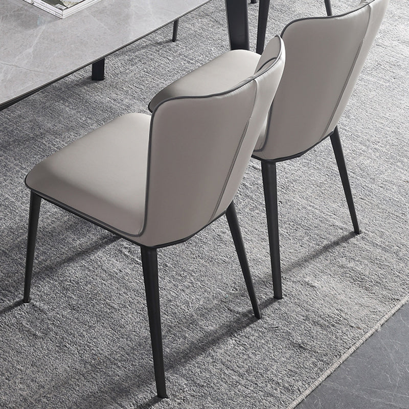 Contemporary Side Chair Solid Back Dining Room Chair for Dining Room