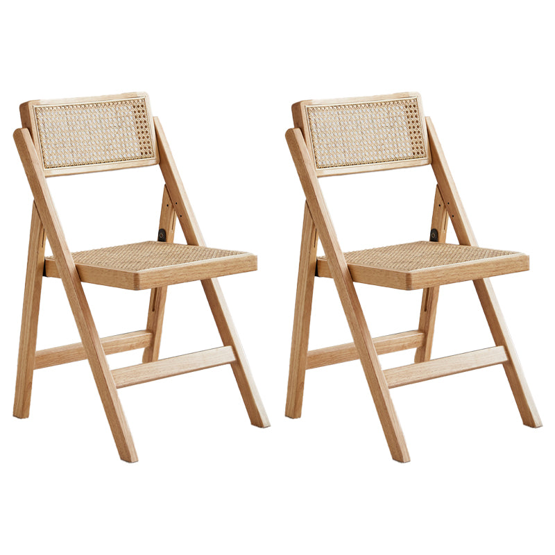 Industrial Side Chair Open Back Wood Folding Dining Chair for Home