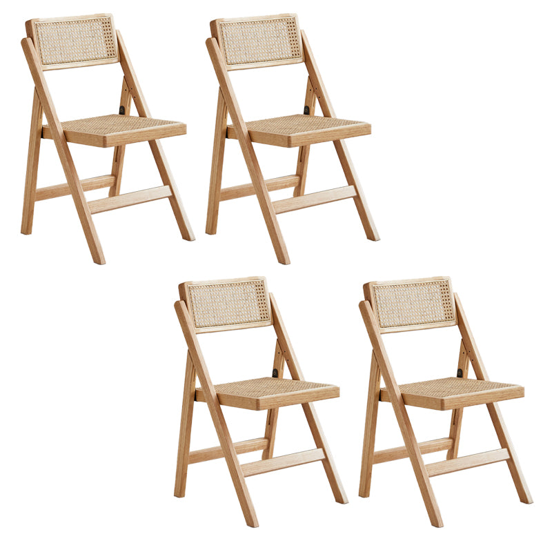 Industrial Side Chair Open Back Wood Folding Dining Chair for Home