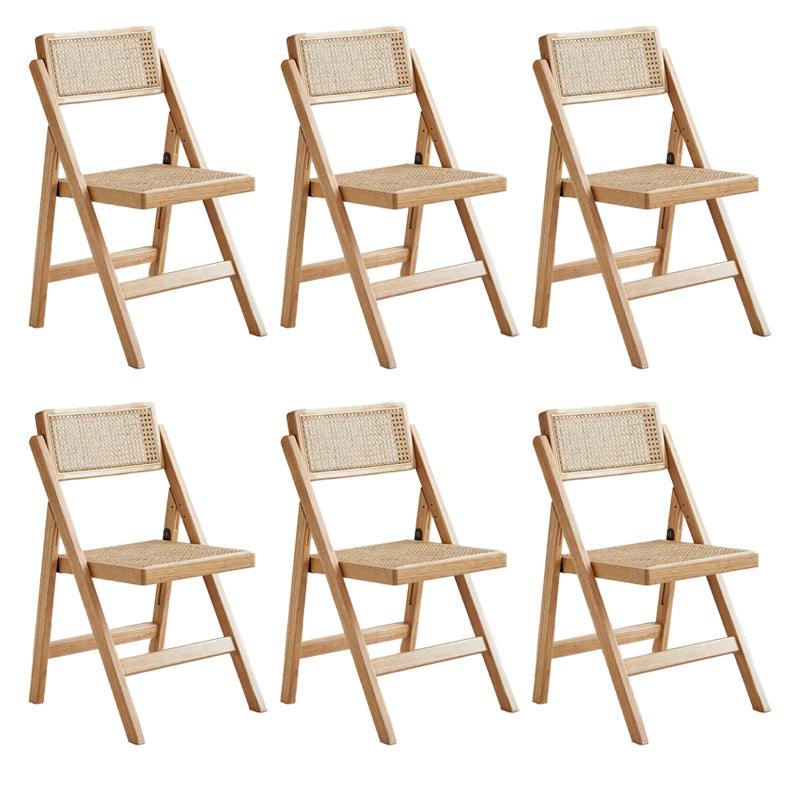 Industrial Side Chair Open Back Wood Folding Dining Chair for Home