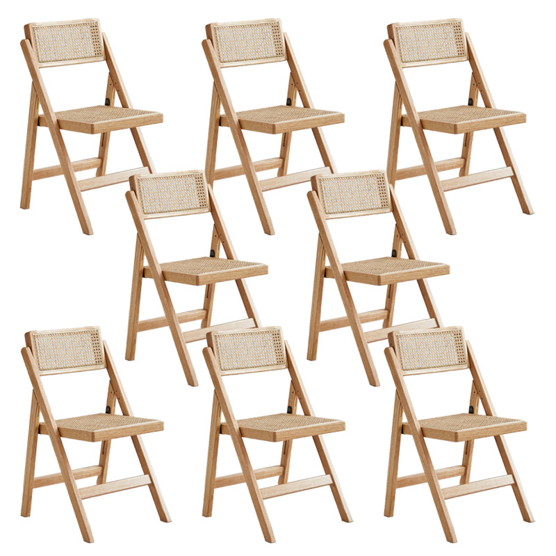 Industrial Side Chair Open Back Wood Folding Dining Chair for Home