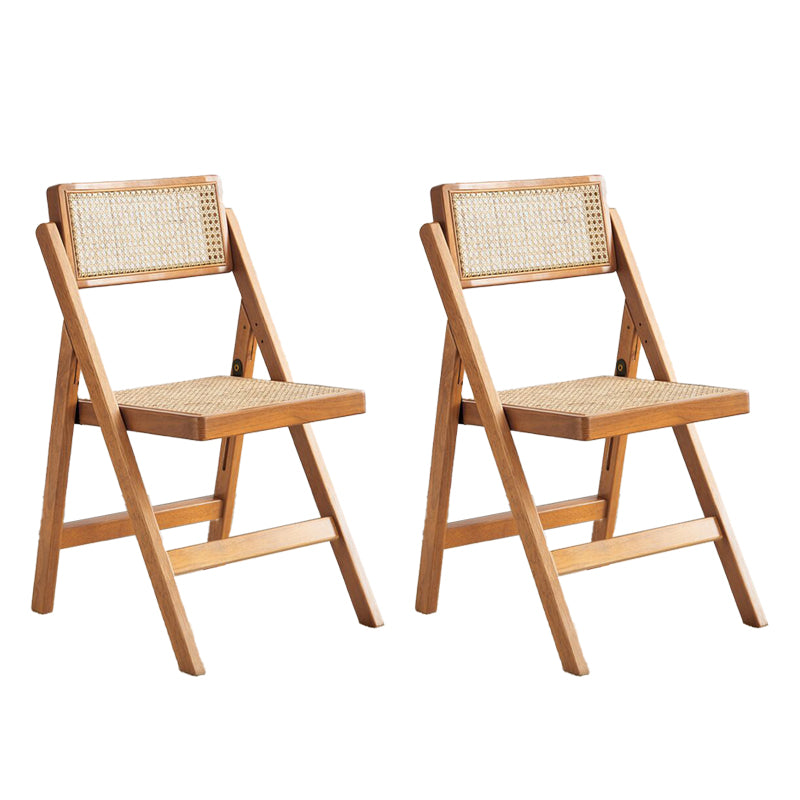 Industrial Side Chair Open Back Wood Folding Dining Chair for Home