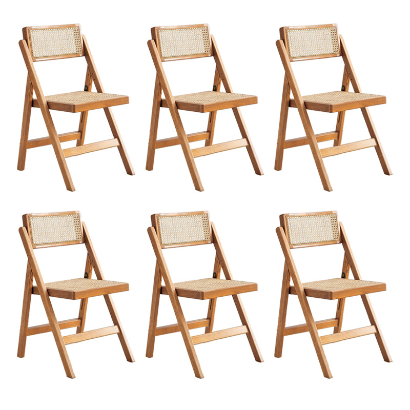 Industrial Side Chair Open Back Wood Folding Dining Chair for Home