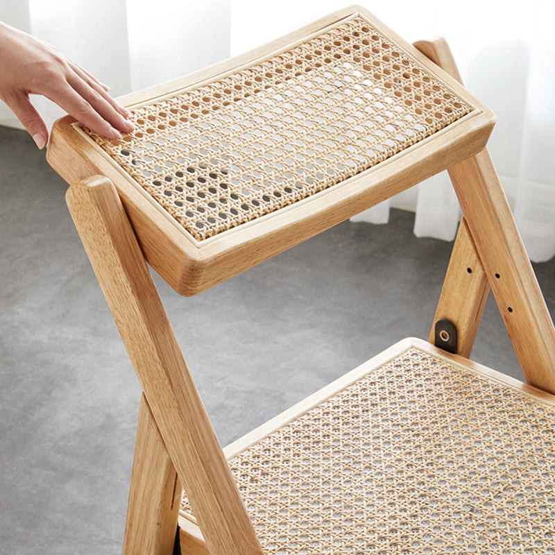 Industrial Side Chair Open Back Wood Folding Dining Chair for Home