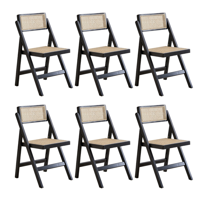 Industrial Side Chair Open Back Wood Folding Dining Chair for Home