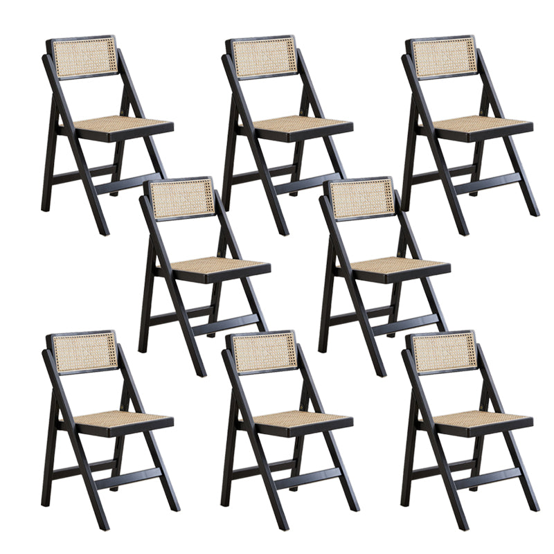 Industrial Side Chair Open Back Wood Folding Dining Chair for Home