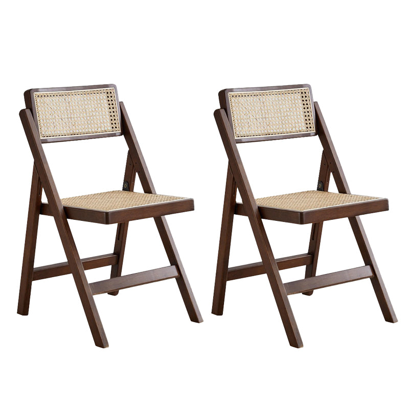 Industrial Side Chair Open Back Wood Folding Dining Chair for Home