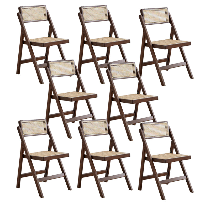 Industrial Side Chair Open Back Wood Folding Dining Chair for Home