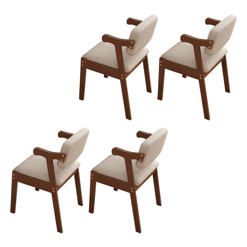 Contemporary Arm Chair Open Back Wood Dining Room Chair for Dining Room