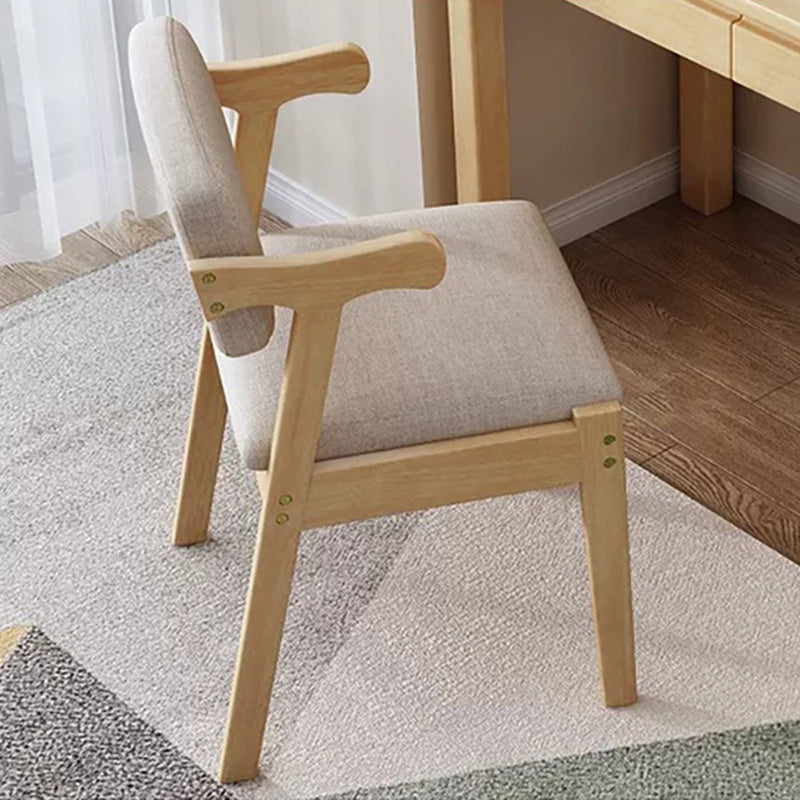 Contemporary Arm Chair Open Back Wood Dining Room Chair for Dining Room