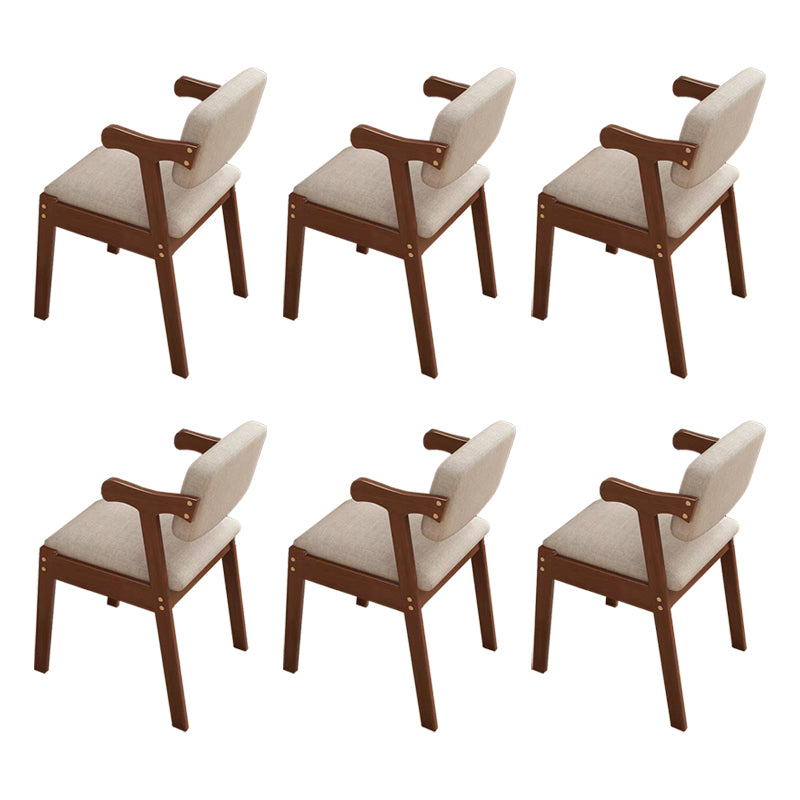 Contemporary Arm Chair Open Back Wood Dining Room Chair for Dining Room