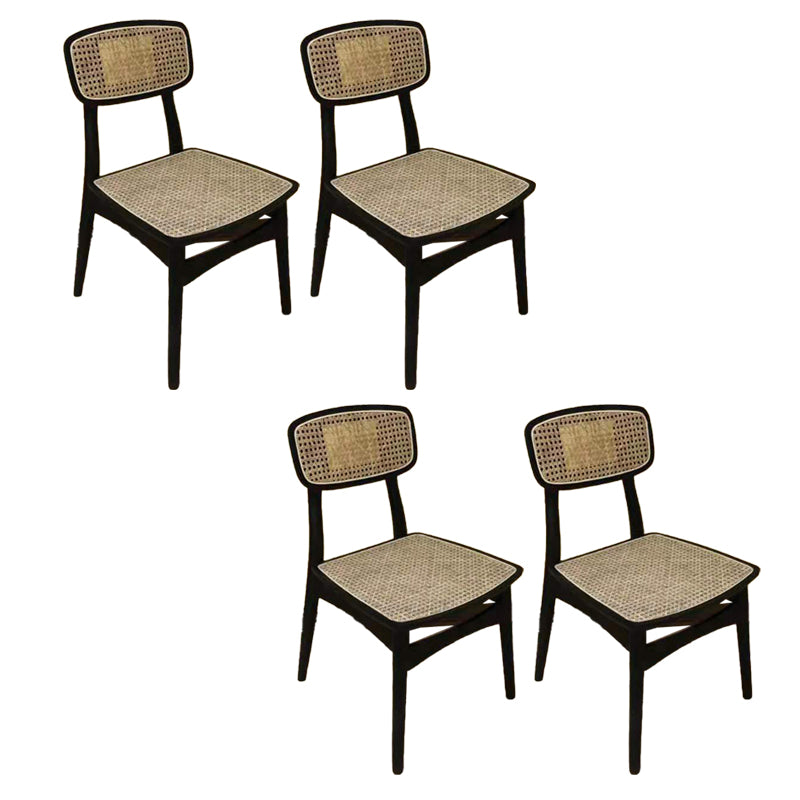 Industrial Side Chair Open Back Wood Dining Room Chair for Dining Room