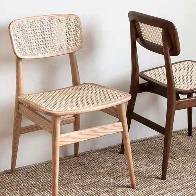 Industrial Side Chair Open Back Wood Dining Room Chair for Dining Room