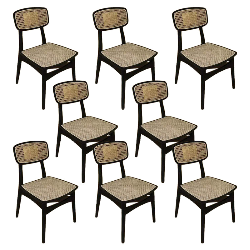 Industrial Side Chair Open Back Wood Dining Room Chair for Dining Room