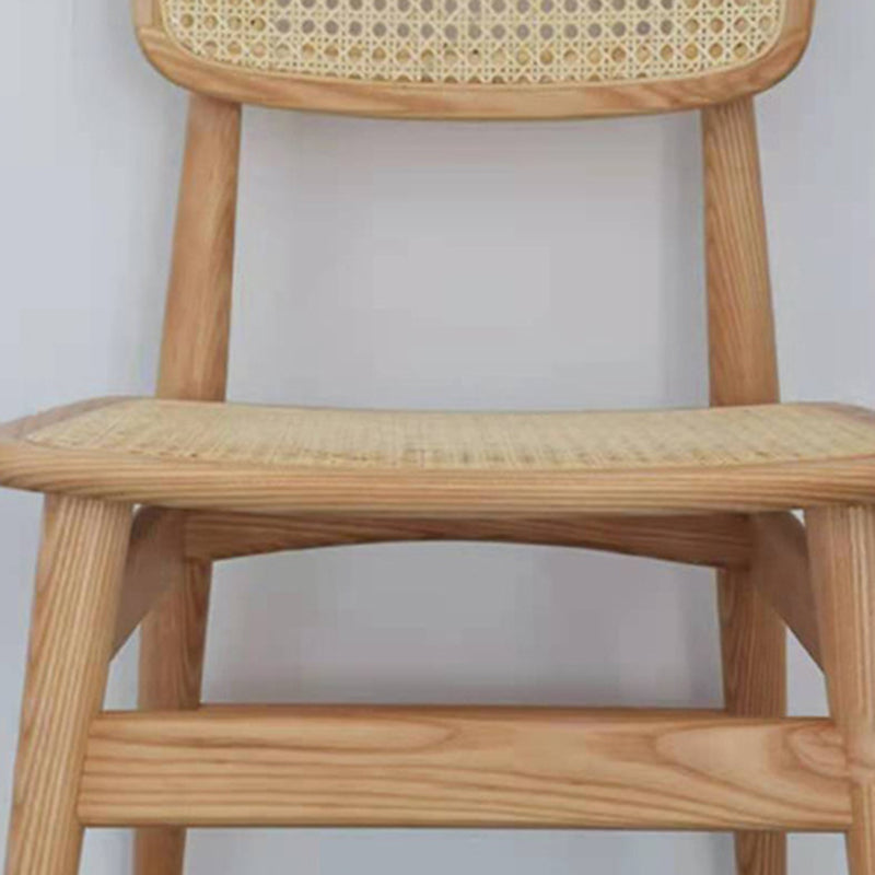 Industrial Side Chair Open Back Wood Dining Room Chair for Dining Room