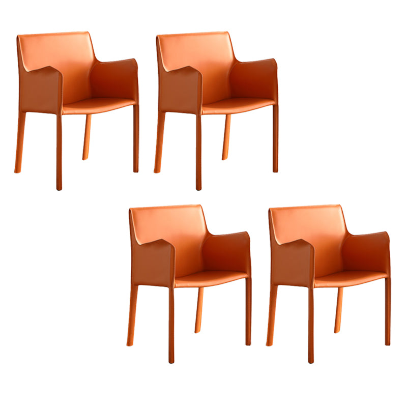 Industrial Arm Chair Solid Back Dining Room Chair for Dining Room