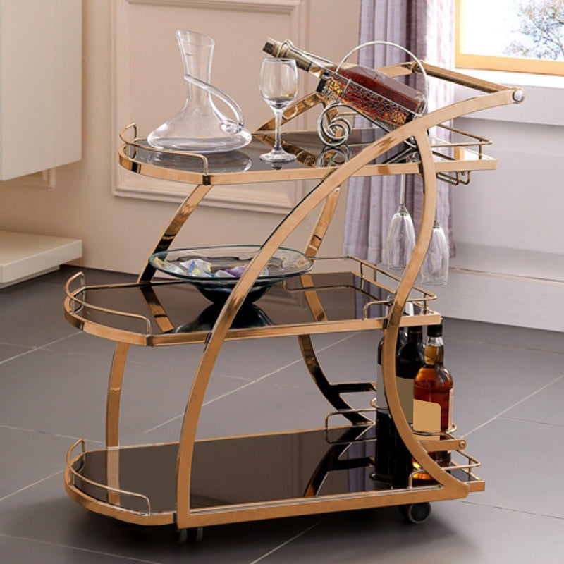 32.68" High Contemporary Prep Table Rolling Metal Prep Table for Kitchen