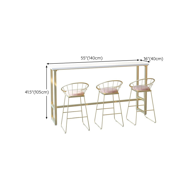 Rectangle Bar Table Contemporary Pub Table for Indoor and Breakroom