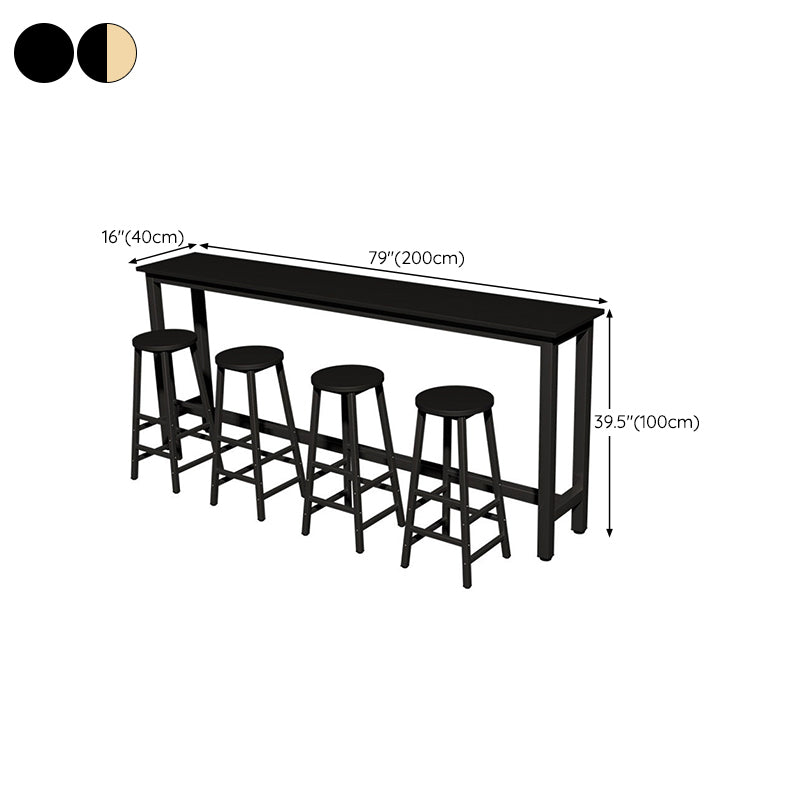 Industrial Bar Table Rectangle Pub Table for Outdoor and Breakroom