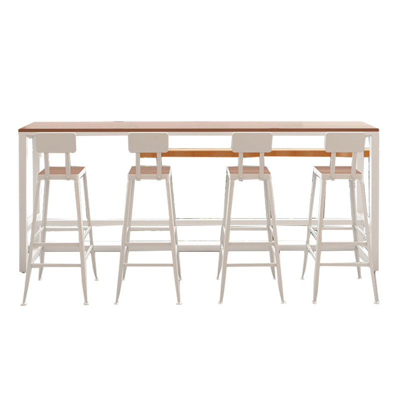 Modern Bar-height Table with White Base 41.3-inch Height Table