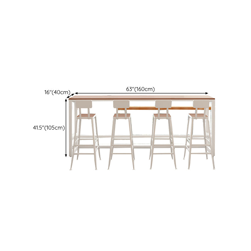 Modern Bar-height Table with White Base 41.3-inch Height Table