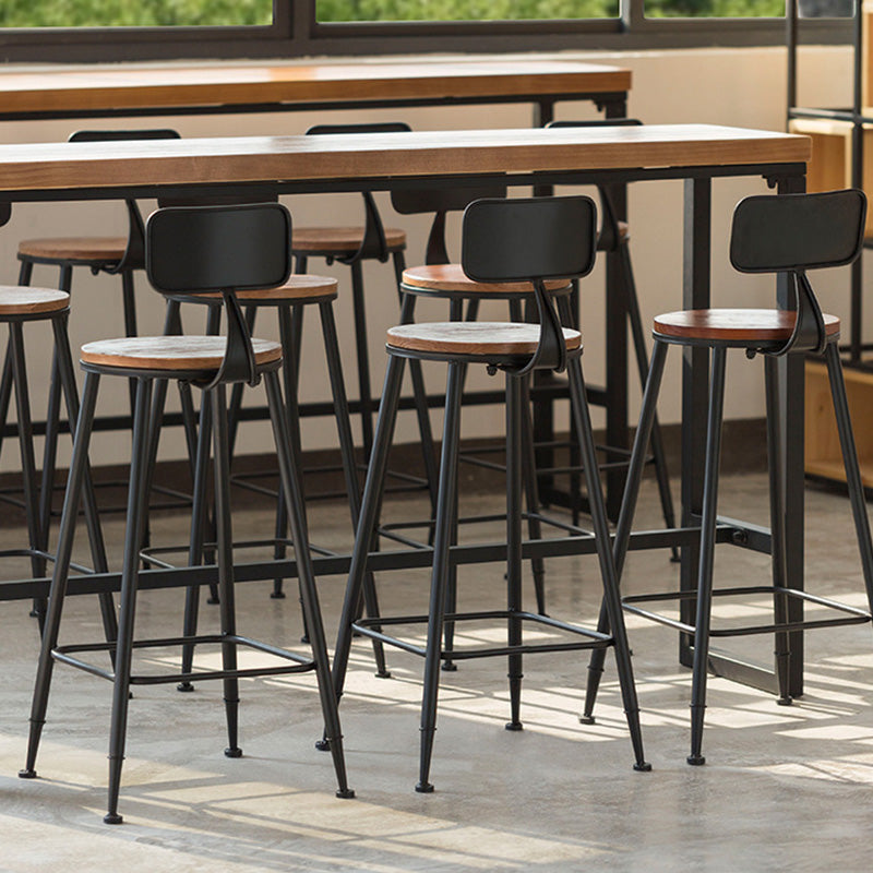 Modern Bar-height Table Solid Wood Top 41.3-inch Height Table for Patio Use