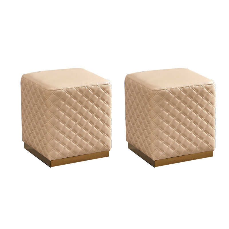 Orange Modern Cube Water Resistant Square Cube for Living Room