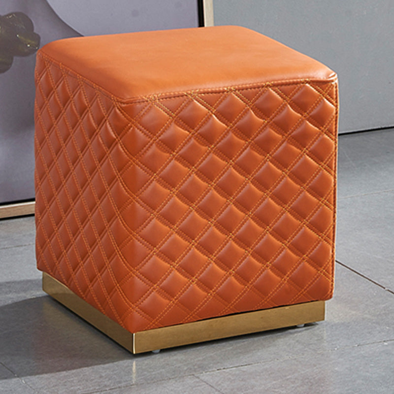 Orange Modern Cube Water Resistant Square Cube for Living Room